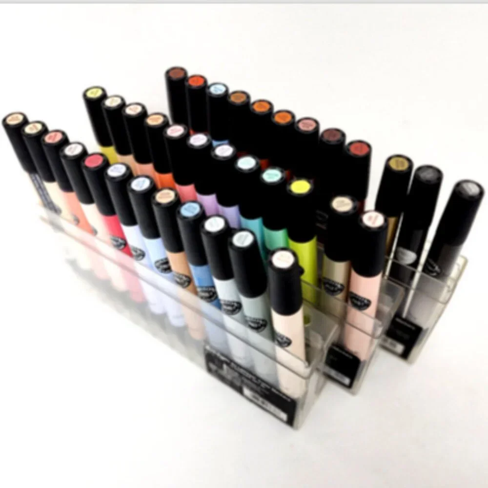 PANATONE TRIA by Letraset Art Color Markers 3 Tip w/Case EXCELLENT Tested D/C